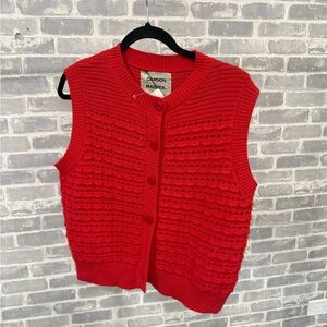 damson madder aggie knit vest